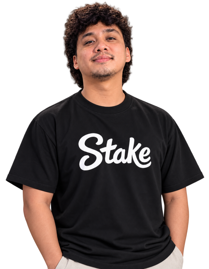 Pareng Cashper wearing a Stake t-shirt